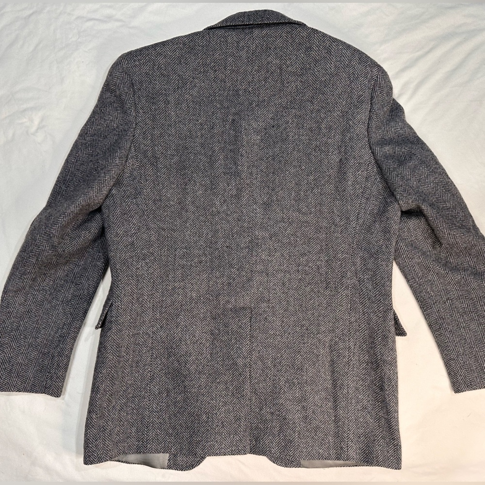 44L Adams Row USA Mens Vintage 2 Button Pure Wool Tweed Blazer Sport Coat Jacket - Picture 2 of 14